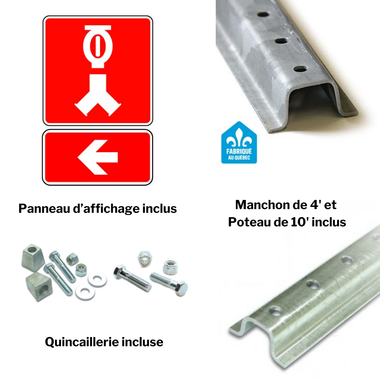 Affiche extérieure: Raccords pompiers pour gicleurs (conforme à la norme ISO 7010)