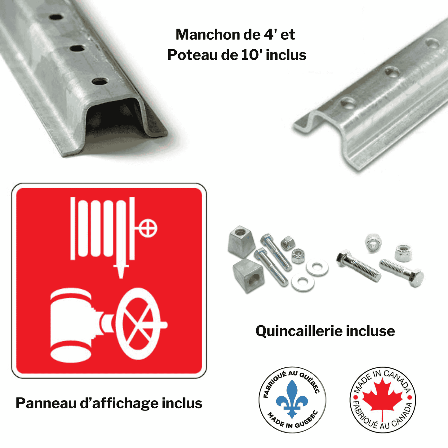 Affiche extérieure: Valve de contrôle pour les cabinets incendie ou les collecteurs pompiers (Conforme à la norme ISO 7010)