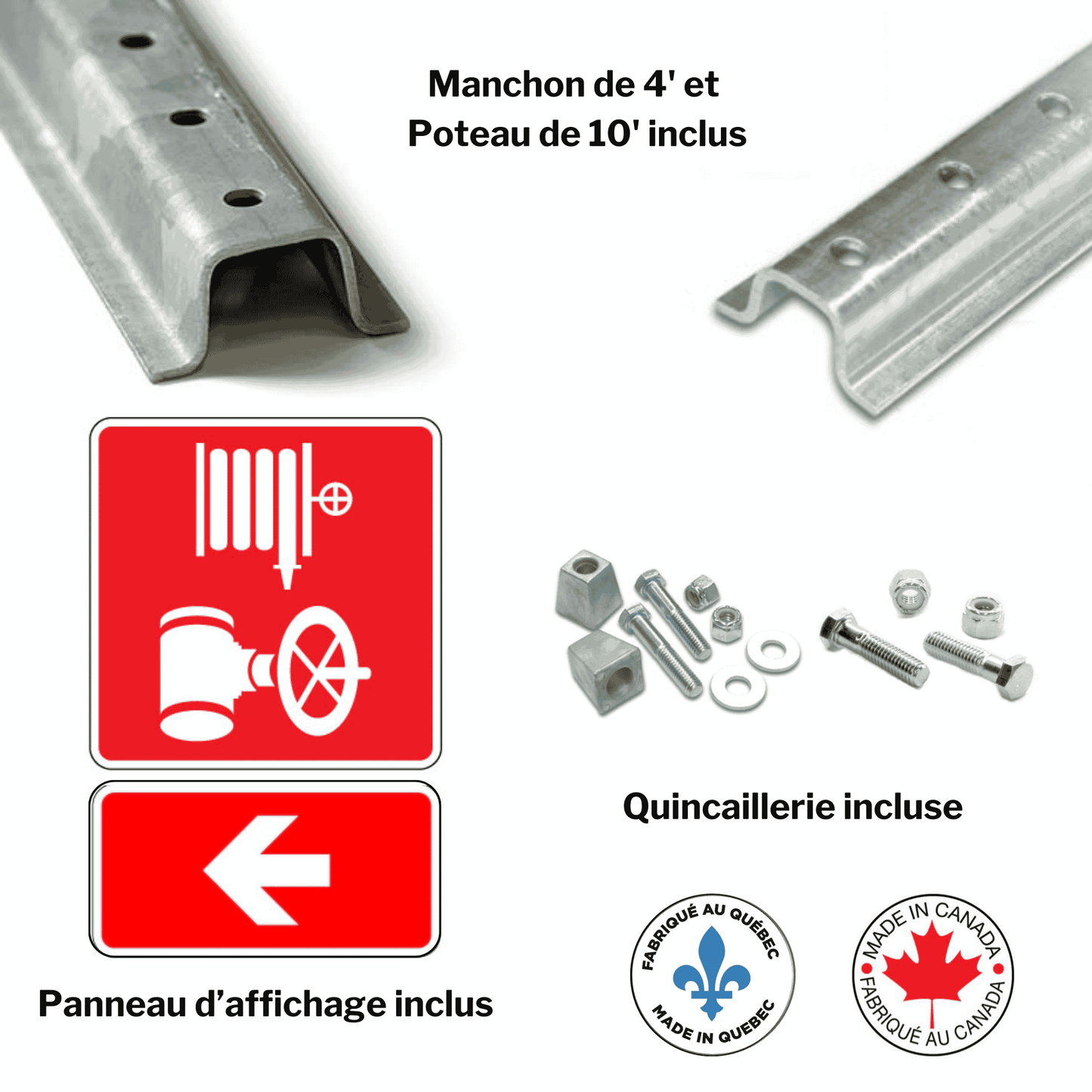 Affiche extérieure: Valve de contrôle pour les cabinets incendie ou les collecteurs pompiers (Conforme à la norme ISO 7010)