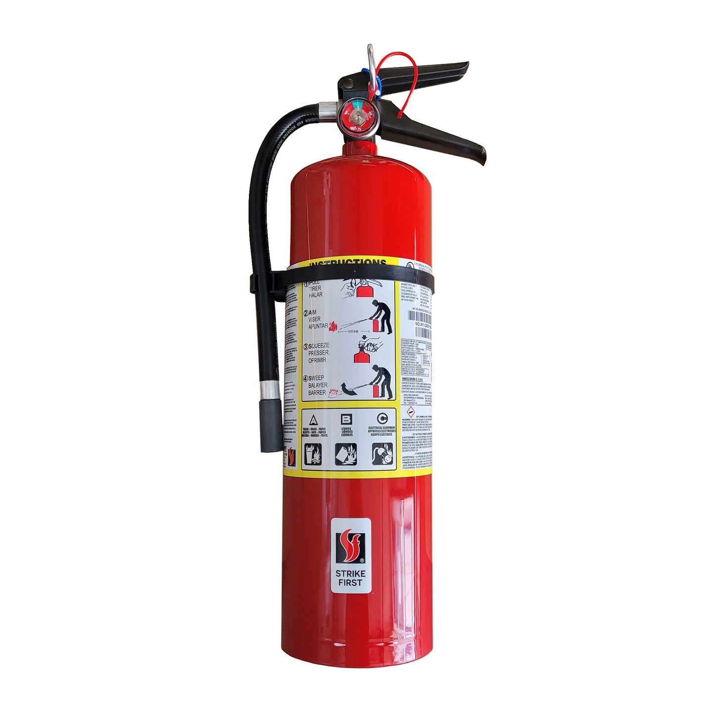 Extincteur portatif à poudre ABC (10lbs) 6-A : 80-B : C