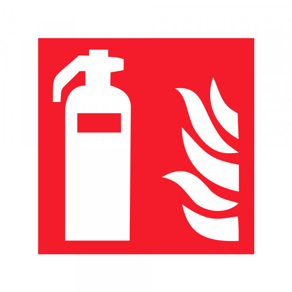 Panneau en L (drapeau) ISO "Extincteur" | Acrylique | Vue Latérale