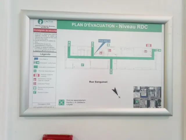 Cadre à clip aluminium plan d'évacuation 3