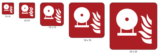 Affiche extérieure: Bouteille d'extinction d'incendie fixe (ISO 7010-F013)