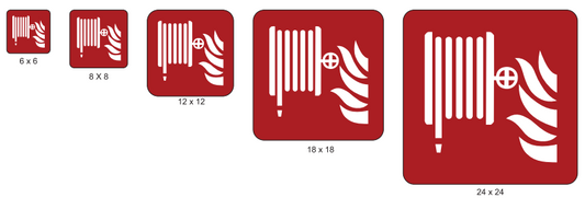 Affiche extérieure: Boyau d'incendie (ISO 7010-F002)