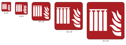 Affiche extérieure: Batterie d'extinction d'incendie fixe (ISO 7010-F008)