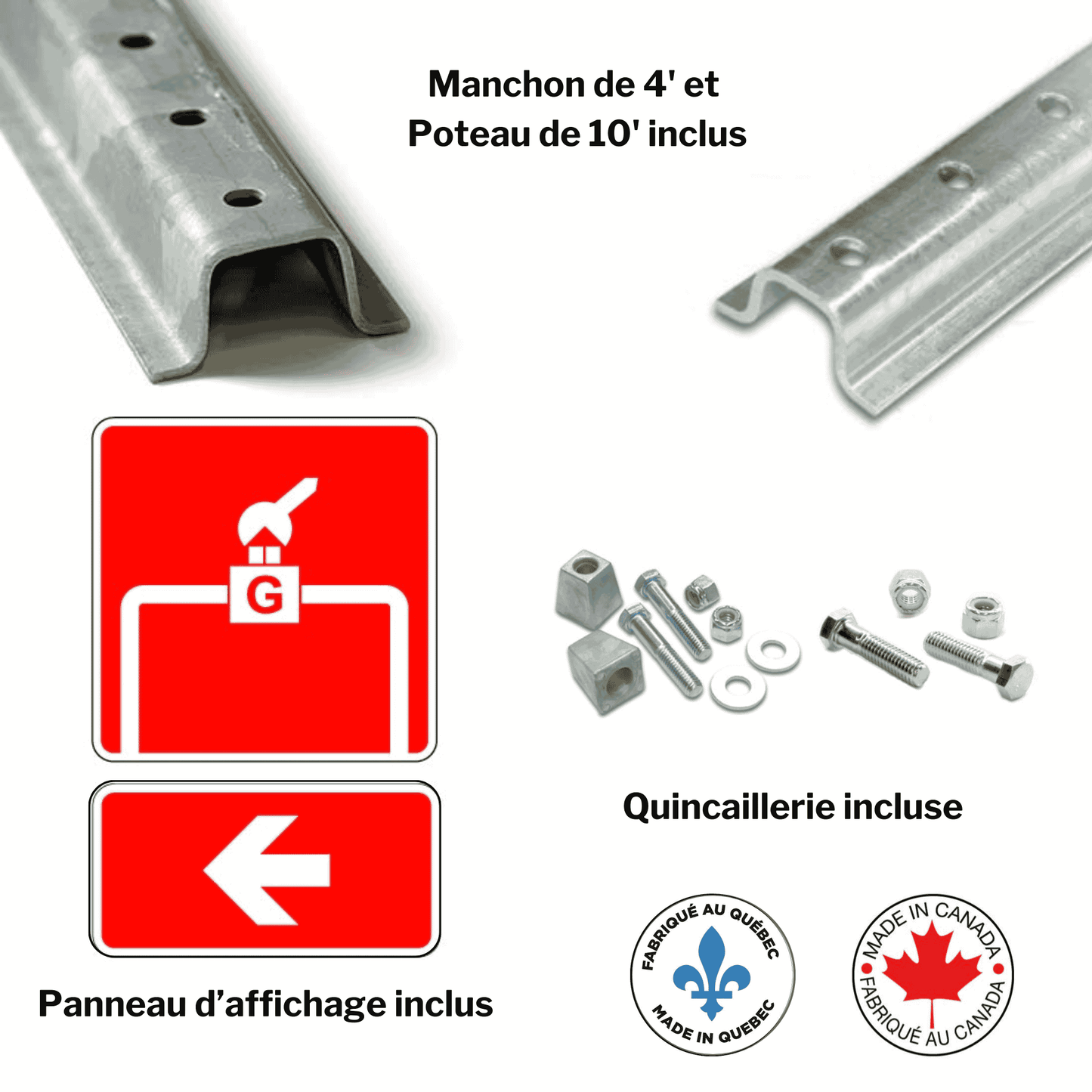 Affiche extérieure:  Valve de fermeture du gaz (Conforme à la norme ISO 7010)