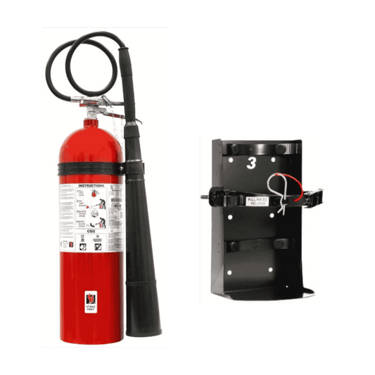 Extincteur portatif au CO2 (15lbs) 10-B : C avec support véhicule ultra robuste