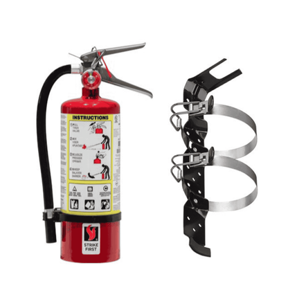 Extincteur portatif à poudre ABC (5lbs ) avec support véhicule 3-A : 10-B : C