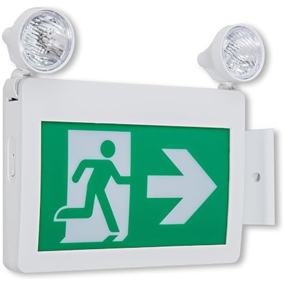 Panneau de Sortie "Running Man" LED avec Lumières d'Urgence | Certifié CSA | 120 Min