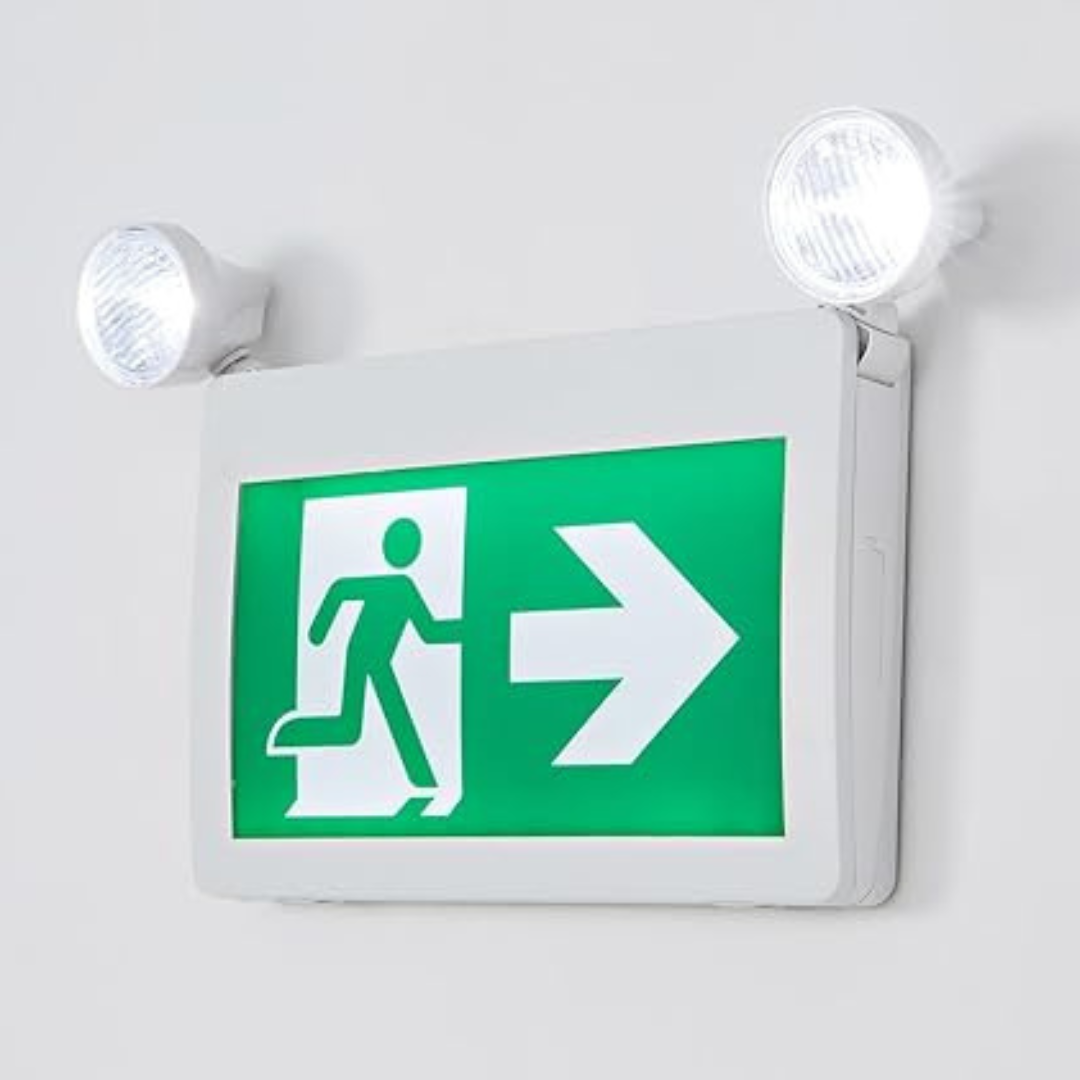Panneau de Sortie "Running Man" LED avec Lumières d'Urgence | Certifié CSA | 120 Min