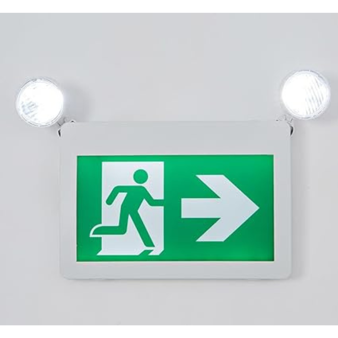 Panneau de Sortie "Running Man" LED avec Lumières d'Urgence | Certifié CSA | 120 Min