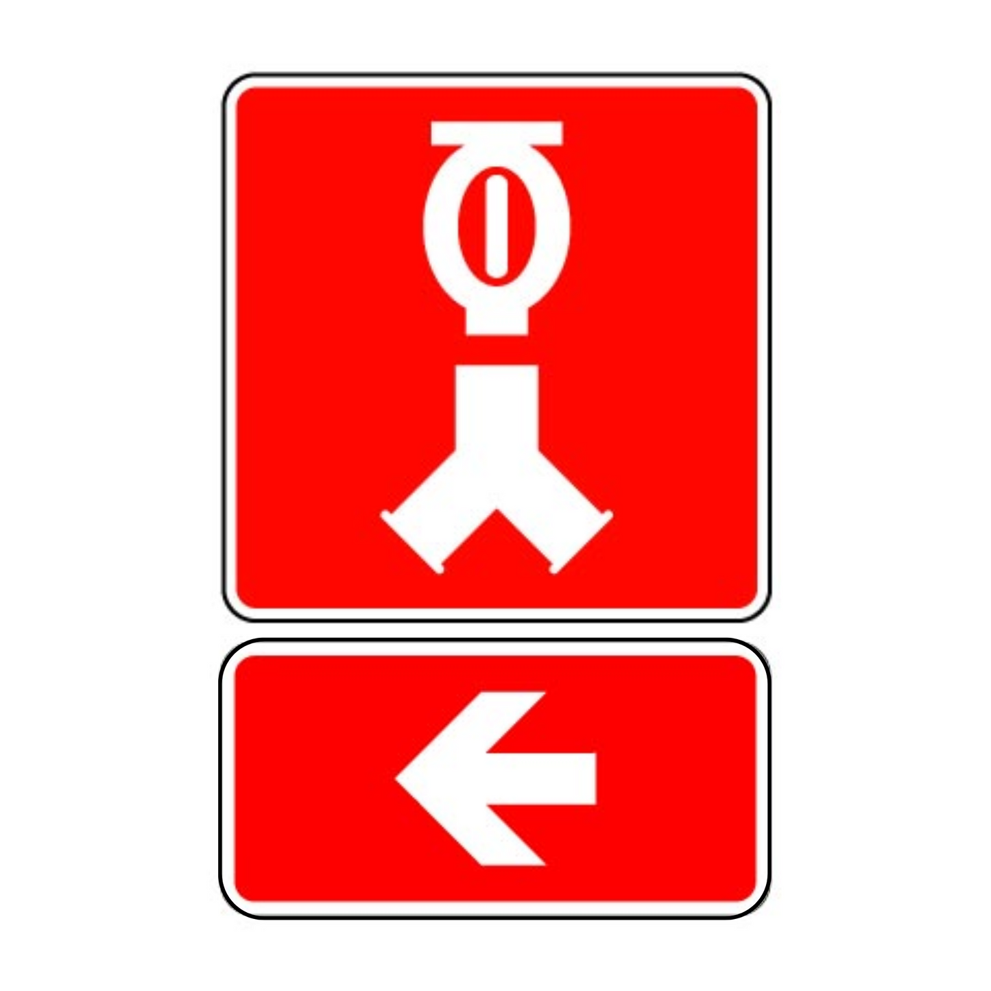 Affiche extérieure: Raccords pompiers pour gicleurs (conforme à la norme ISO 7010)